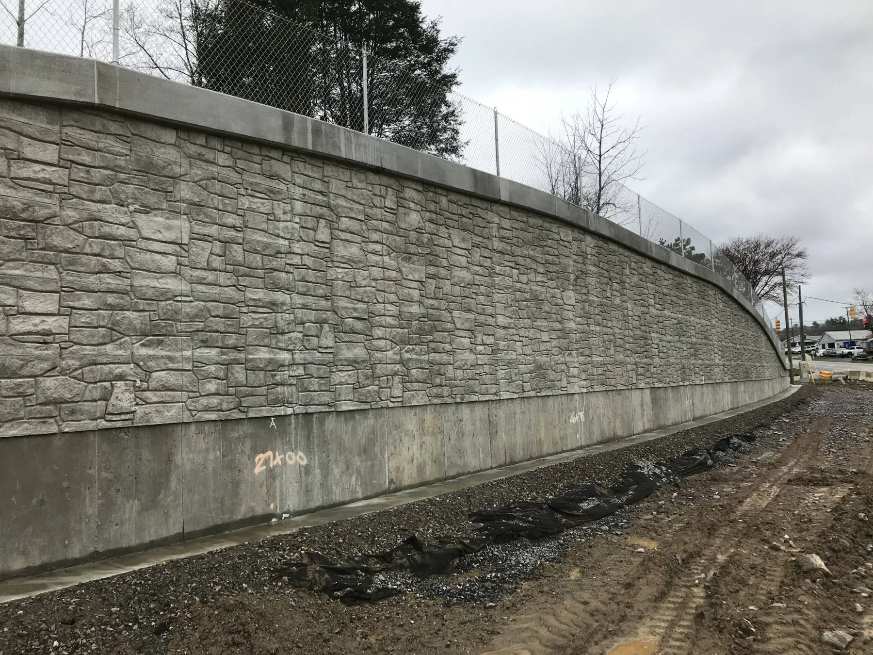 Retaining Wall Construction project